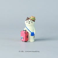 Zakka Japanese Style Cute Cat Miniature Figurine for Desktop Decor and Photography Props