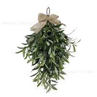 Artificial Olive Garland Wreath for Front Door Wall Decor