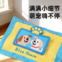 Pet Interactive Crinkle Paper Tissue Box Dog Chew Toy for Stress Relief and Anti-Destructive Behavior