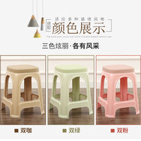 Thickened Plastic Stool for Adults, Square Dining Table Stool, Portable High Stool