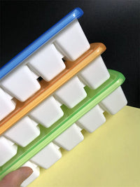 JiaYi R2064 Large Ice Cube Tray with Lid, 2-Pack Stackable Ice Cube Molds for Freezer, Big Ice Cube Box