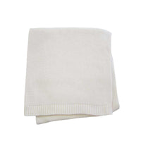 Embroidered Cotton Knitted Baby Blanket for Stroller, Nap, and Sofa
