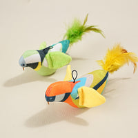 Interactive Hanging Cat Toy with Suction Cup, Sounding Bird/Mouse Design, Catnip Infused, Durable Chew Toy for Indoor Cats