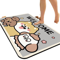 Diatomaceous Earth Bath Mat Super Absorbent Quick Dry Non-Slip for Bathroom and Doorway