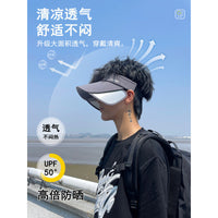 2026 New Wide Brim Sun Visor for Men, Adjustable Outdoor Empty Top Hat