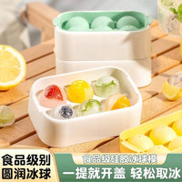 Ice Cube Tray with Lid and Storage Bin, Press-Type Large Capacity Ice Ball Maker for Home Refrigerator