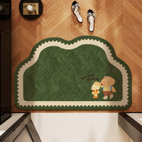 Diatomaceous Earth Bath Mat, Super Absorbent Non-Slip Quick Dry Bathroom Floor Mat, Cartoon Cloud Shape