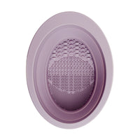 JONBOS Silicone Makeup Brush Cleaner Bowl with Scrubber Pad for Sponges and Puffs