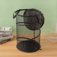 Large Capacity Foldable Oxford Cloth Laundry Hamper with Mesh