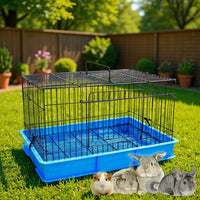 Foldable Pet Cage for Rabbits, Guinea Pigs, Chinchillas - Portable & Splash-Proof
