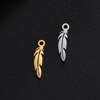 Stainless Steel Animal & Feather Charms for DIY Jewelry Making