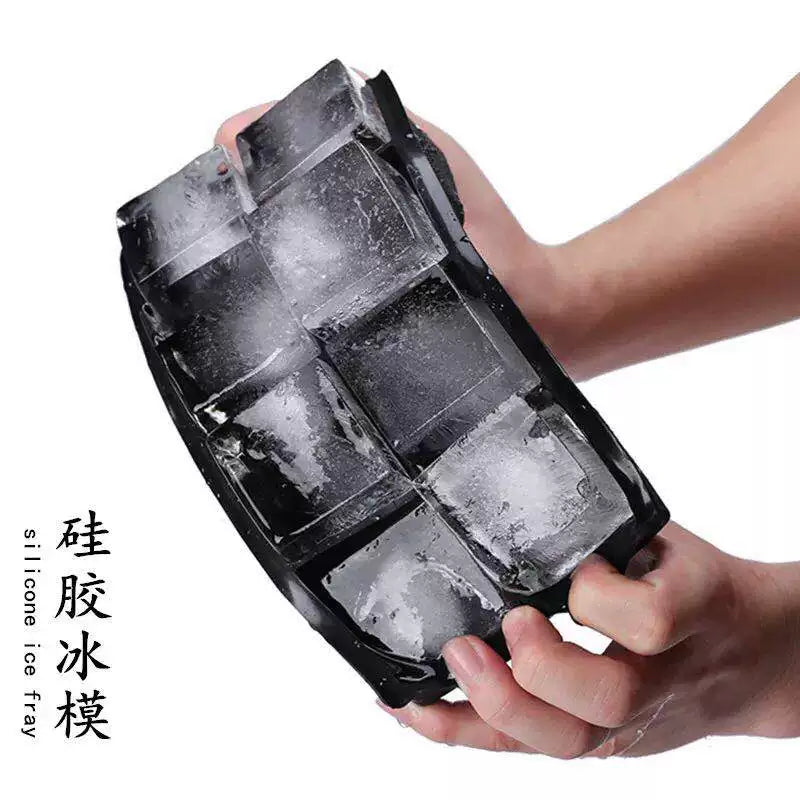 Silicone Ice Cube Tray with Lid for Whiskey Cocktails - Large Square, Round, and Rose Ice Molds