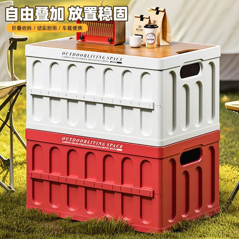 Outdoor Foldable Storage Box for Car Trunk Home Camping Gear Organization