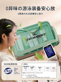 Large Capacity Wet Dry Separation Toiletry Bag with Shoe Compartment, Portable Travel Wash Bag for Swimming and Gym