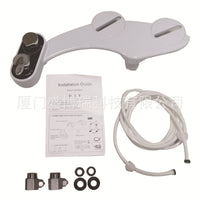 Non-Electric Bidet Toilet Seat Attachment with Dual Nozzles for Feminine Wash and Temperature Control