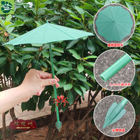Mini Plant Sunshade Umbrella for Potted Plants and Succulents, Outdoor Fiberglass Ground Insert
