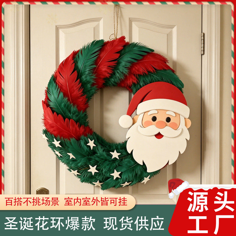Christmas Wreath Door Hanging Ornament for Home and Garden Decoration
