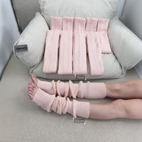 Women's Y2K Waffle Knit Leg Warmers - Mid-Calf Thermal Footed Socks for Autumn/Winter