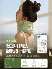 SINIO Travel U-Shaped Memory Foam Neck Pillow for Adults, Ergonomic Design for Airplanes, Trains, and Cars