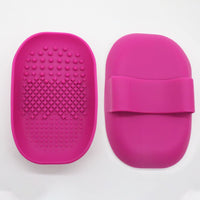 Makeup Brush Cleaning Mat with Hand-Held Design