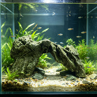 Aquarium Rockery Ornament Set with Hiding Cave and Turtle Basking Platform