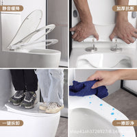 Universal Thickened UVO Square Toilet Seat Cover Matte/Glossy Black