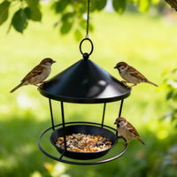Hanging Iron Bird Feeder for Outdoor Garden