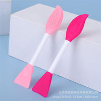 Dual-Ended Silicone Facial Cleansing and Makeup Brush