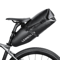 Bicycle Saddle Bag Stabilizer, Aluminum Alloy Road Bike Rear Rack Mount for Large Seatpost Bags, Prevents Sway, with Water Bottle Cage Mount