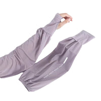 Men's Plus Size Loose Long Sleeve Sun Protection Ice Silk Arm Sleeves