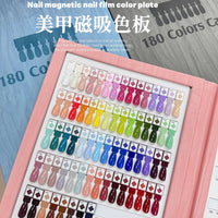 Magnetic Nail Color Display Book with 120 Tips for Salon and Personal Use