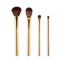 Zhuoerya 4-Piece Makeup Brush Set with Storage Bag for Powder, Concealer, Eyeshadow