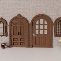 Miniature French Door Model for DIY Dollhouse Decor