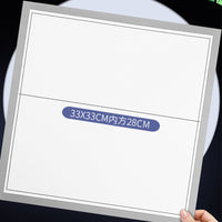 Square Frame Round Inner Colored Cardboard for Kids Art Painting - 33cm Square Border White Round Cardboard