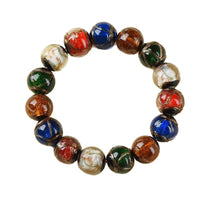 Yonghe Temple Incense Ash Glazed Pixiu Bracelet for Women, Lucky Charm Bead Bracelet