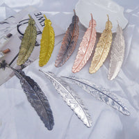 Vintage Metal Feather Bookmark DIY Jewelry Accessory for Students and Gifts