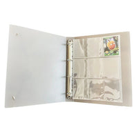 9-Pocket A4 Transparent Card Album Refill Pages for Game Cards and Collectibles, Double-Sided PP Sleeves, 3-Hole/11-Hole Punch