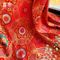 Japanese Style Tortoise Shell Brocade Fabric for DIY Crafts and Apparel