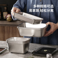 304 Stainless Steel Food Storage Container with Lid for Refrigerator, Lunch Box, and Meal Prep