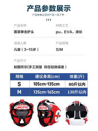 Boxing Headgear with Face Mask for Adults and Kids, Muay Thai Taekwondo Training Head Protector