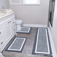 Nordic Faux Cashmere Non-Slip Bathroom Mat Set for Toilet, Entryway, and Kitchen
