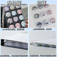 Anime Badge and Keychain Collector Album for 58mm/75mm Badges, A5/A4 Display Storage Book with Multi-Grid Pages