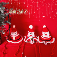 Christmas Pet Scarf and Hat Set for Cats and Small Dogs, Festive Holiday Pet Costume Accessories