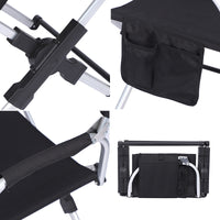Portable Folding Camping Chair with Oxford Cloth and Aluminum Alloy Frame for Outdoor Activities