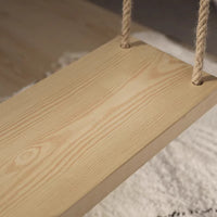 Single Person Kids Balcony Indoor Solid Wood Swing Outdoor Courtyard Anti-corrosion Wood Hanging Chair Garden Patio Small Yard