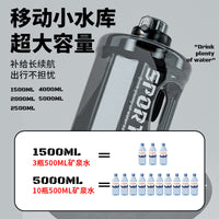 Large Capacity Sports Water Bottle with Straw or Direct Drink Options