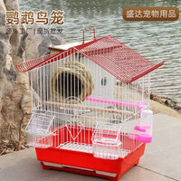 Small Portable Iron Bird Cage for Parakeets and Finches