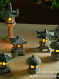 Japanese Zen Garden Pagoda Lantern Miniature Ornament for Landscaping, Bonsai, and Aquariums