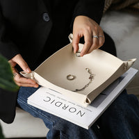 Luxury Leather Storage Tray for Entryway, Living Room, Coffee Table, and Desktop Organization