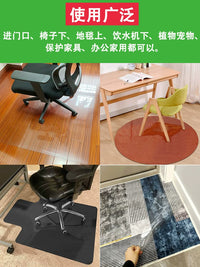 Clear PVC Floor Protector Mat for Office Chair and Hardwood Floors, Waterproof and Non-Slip